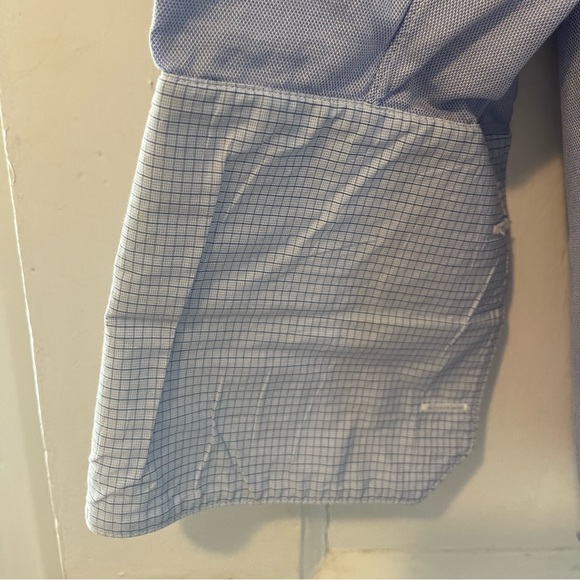 Gianni Altieri moda italiano mens, size lg, light blue w/ checker trim - Picture 4 of 5